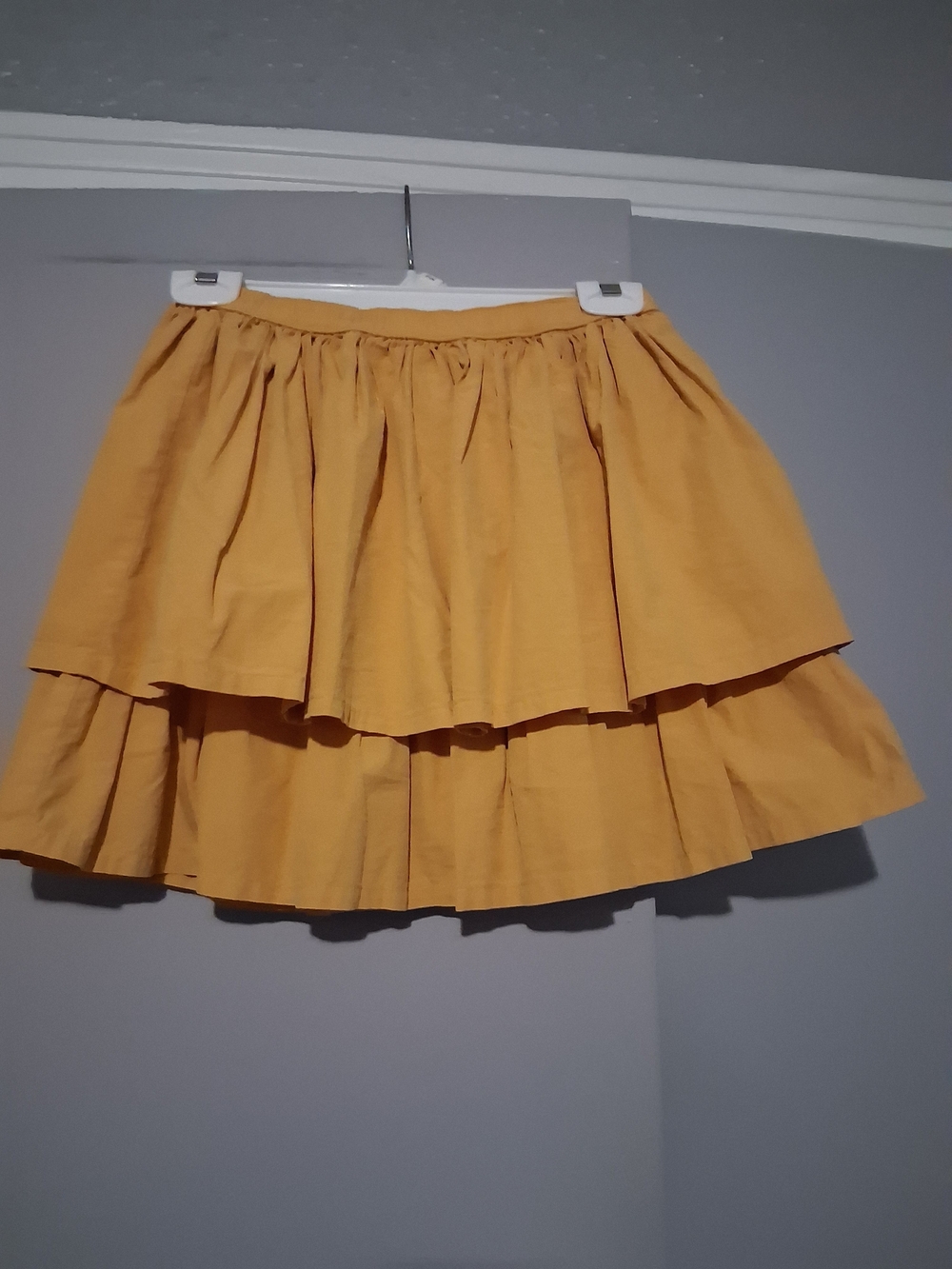 Hanna Andersson Yellow Tiered Skater Skirt
